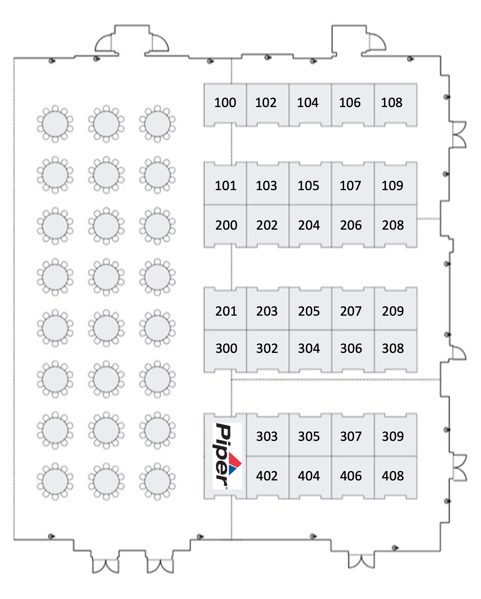 2024 PMOPA Exhibit Hall Diagram